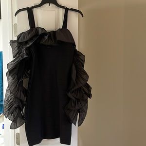Black off shoulder dress